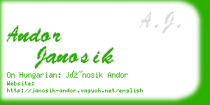 andor janosik business card